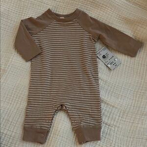 Okie Dokie Brown Striped Bodysuit